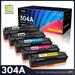 304A CC530A CC531A CC533A CC532A Toner Cartridge (With Chip) Replacement for HP 304A Color CP2025 CP2025x CM2320n CM2320nf MFP Printer (2Black 1Cyan 1Magenta 1Yellow)