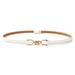 Women Girl Waistband Metal Ring Imitation Leather Accessory