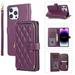 TECH CIRCLE Wallet Case For iPhone XR PU Leather Magnetic Flip Folio Purse Case with Card Slots Holder Shoulder Strap Wristlet Girl Women Case for Apple iPhone XR 6.1 2018 Darkpurple