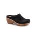 Women's Madison Clog by SoftWalk in Black Embossed (Size 11 M)