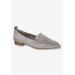 Extra Wide Width Women's Alessi Casual Flat by Bella Vita in Grey Suede Leather (Size 9 WW)
