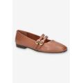 Extra Wide Width Women's Davenport Casual Flat by Bella Vita in Dark Tan Leather (Size 11 WW)