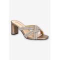 Extra Wide Width Women's Carmen Dressy Sandal by Bella Vita in Bronze Suede (Size 11 WW)