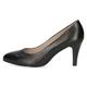 Caprice Damen Pumps aus Leder mit Trichterabsatz, Schwarz (Black Nappa), 36