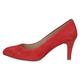 Caprice Damen Pumps aus Leder mit Trichterabsatz, Rot (Red Suede), 41