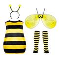 Lelike Bumble Bee Costumes for Women Bee Costume Adult Bumblebee Halloween Costumes 8-10