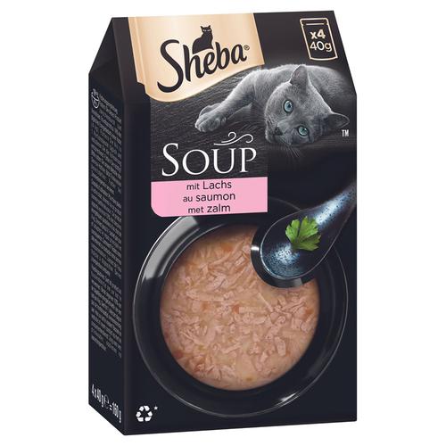 40x 40g Multipack Sheba Classic Soup Frischebeutel mit Lachs Katzenfutter nass