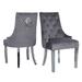 Rosdorf Park Tufted Velvet Parsons Chair Dining Chair Wood/Upholstered/Velvet in Gray | 39 H x 21.7 W x 21.7 D in | Wayfair
