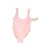 One Piece Swimsuit: Pink Swimwear - Women's Size Medium