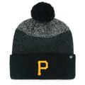 Men's '47 Black Pittsburgh Pirates Darkfreeze Cuffed Knit Hat with Pom