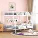 Full XL Over Queen Metal Bunk Bed, Convertible Bunk Bed Frame with Ladder for Kids,Toddlers,Teens,No Box Spring Needed