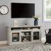 TV Stand Modern Entertainment Console for TV Up to 65" with Open Storage Shelves & Cabinets for Living Room, Stone Gray