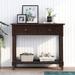 Retro Design Console Table Entryway Table for Living Room, Coffee Tables Sofa Table with 2 Drawers and Storage Shelf