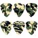 Exotic Plectrums - Celluloid Woodland Camouflage Guitar Or Bass Pick - 0.71 mm Medium Gauge - 351 Shape - 6 Pack