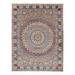 Canvello Habibian Nain 6 line silk & wool 8'8"X11'6" - Ivory - Blue - Rust - 11'6'' x 8'8''