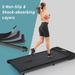 Under Desk Electric Folding Treadmills Portable Black Running Machine