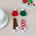 JETTINGBUY 1Pair Xmas Mini Scarf Hat Decor Doll Clothes Accessory Christmas Party Ornament