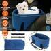 Dog Car Seat iMounTEK Center Console Dog Booster Seat with Storage Pocket 2 Elastic Straps Hook Pet Travel Bag Machine Washable Portable Pet Seat Fit For Small Dog Cat Blue