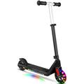 Electric Scooter for Kids Ages 6-12 Kids Scooters for Boys/Girls Max Speed 6 mph Electric Kick Scooter with Adjustable Height & Deck Lights Black