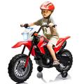 Simzone Kids Electric Ride on Motorcycle Licensed Honda Battery Powered Motorbike Toy for Kids with Training Wheels Rechargeable Battery for Children Girls Boys Red