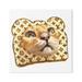 Stupell Industries Cat Face Bread Toast Glam Fashion Motif Pattern Graphic Art Gallery Wrapped Canvas Print Wall Art Design by Ziwei Li