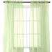 Sheer Window Treatment - 2 Piece Curtain Set with 2 inch Rod Pocket - Solid Sheer Curtain Drapes for Living Room Bedroom 40 X 84 Sage