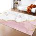 Rose Gold White Marble Area Rugs Golden Gray Lines Easy Clean Rug Soft Non-Skid Carpet Throw Rug For Kids Teen Girls Boys Bedroom Living Room Bathroom Classroom Office 4 x 6