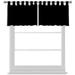 Tab Top Blackout Valance Curtains Panel Drapes Black 40 Wide by 18 Long - 1 Panel