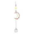 Wiueurtly Winter Garland with Timer Winter Fireplace Garland Natural Amethyst Amethyst Macadam Hollowed Out Moon Pearl Ball Wind Chimes Suncatcher