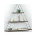 Moset Floating Wall Decor Wall Mounted Rustic Decorative Hanging Metal Bracket Triangle Shelf for Books Walnut/Chrome