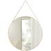 Wall Mirror 15.7in Hanging Round Mirror with Chain Golden Metal Frame Circle Mirror for Bathroom Bedroom Living Room Entryway