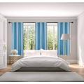 K86 Linen Blackout Grommet Top 1 Panel Light Blue Color Window Treatment Curtain Drapes 63 inch Length 100% light Blocking & Privacy For Bedroom DÃ©cor