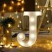 XMMSWDLA Wedding Decorations for Reception Alphabet Led Letter Lights Light Up White Plastic Letters Standing Hanging J Welcome Home Decorations