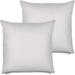 2 Pack Pillow Insert 16X16 Hypoallergenic Square Form Sham Stuffer Standard White Polyester Decorative Euro Throw Pillow Inserts For Sofa Bed - Made In (Set Of 2) - Machine Washable And Dry