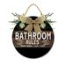Eveokoki Bathroom Rules Signs for Bathroom Decor- Modern Farmhouse Bathroom Decor Wall Art- Funny Bathroom Wooden Sign Home DÃ©cor 11In