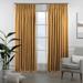 3S Brother s Pinch Pleated Linen Texture Thermal Insulated 100% Blackout Noise Reducing Single Panel Custom Made Curtains - Made in Turkey - M-Yellow ( 100 W x 192 L )