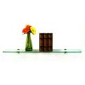 8 X 30 Peacock Floating Glass Shelves - 2 Brackets Included with Each Shelf By Spancraft Glass