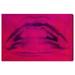 Wynwood Studio Fashion and Glam Modern Canvas Art - Pink Woman s Lips Close Up Wall Art for Living Room Bedroom and Bathroom 24 in x 16 Pink and Gray Home Decor