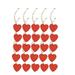 20PCS 4CM Valentine Day Wooden Pendants Creative DIY Wood Pendants Romantic Wooden Heart-shaped Pendants Pure Color Heart Shape Pendants Delicate Wooden Crafts for Home Store Red