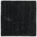 SAFAVIEH California Solid Plush Shag Area Rug Black 8 x 8 Square