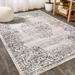 Minori Filigree Medallion Dark Gray/Cream 5 ft. x 8 ft. Area Rug