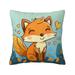ZICANCN Romantic Fall Fox Love Decorative Throw Pillow Covers Bed Couch Sofa Decorative Knit Pillow Covers for Living Room Farmhouse 20 x20
