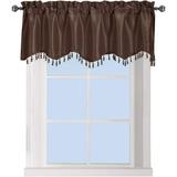 chocolate one straight valance measures 70 inch wide by 17 inch drop(length) 100% polyester