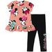 Disney Minnie Mouse Infant Baby Girls Peplum T-Shirt and Leggings Outfit Set Infant to Little Kid