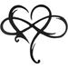 Infinity Heart Sign Wall Decor Metal Art Love Wall Hanging Sign Door Hanger Anniversary Metal Wall Decal for Outdoor Garden Yard Living Room Bedroom Decor Home Ornaments Wedding Gift