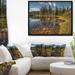 DESIGN ART Designart Bright Clear Day and Clear Lake Extra Large Landscape Framed Canvas Art Print 40 in. wide x 30 in. high