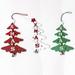 Xmas Wooden Pendant Hanging Door Decorations Xmas Tree Home Party Ornaments .(red+white+green)(3pcs)