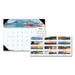 Earthscapes Recycled Monthly Desk Pad Calendar Coastlines Photos 22 x 17 Black Binding/Corners 12-Month (Jan-Dec): 2024 | Bundle of 5 Each