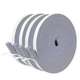 JUNWELL Foam Seal Tape 4 Rolls 1/2 Inch Wide X 2/5 Inch Thick Self Adhesive Weather Stripping Insulation Foam Neoprene Weather Stripping Total 13 Feet Long (4 X 3.3 Ft Each)