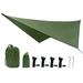 Hammock Tarp Hammock Tent - Rain Tarp for Camping Hammock - Camping Gear Must Haves w/Easy Set Up Including Tent Stakes and Carry Bag 360*290cm military green